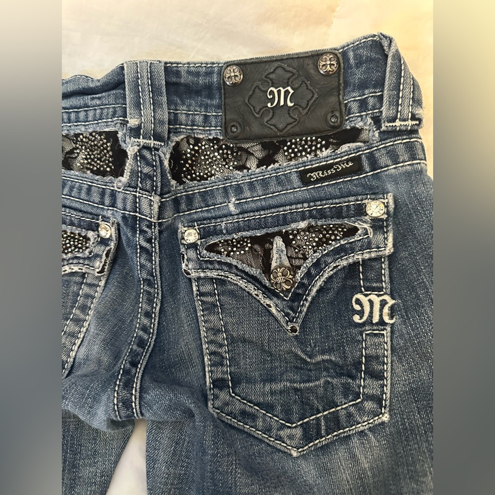 Miss me Women's Blue Jeans size 25 boot - Picture 6 of 7
